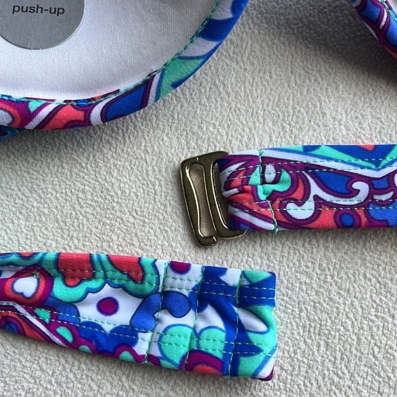 NWT Mossimo bikini swim top, padded, push-up, underwire, sz L. - Picture 6 of 7